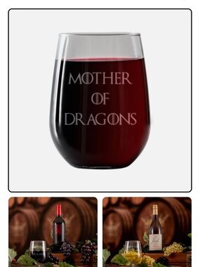 NWOT Mother of Dragons wine glass
